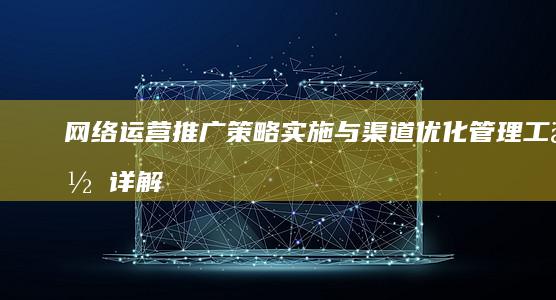 网络运营推广策略实施与渠道优化管理工作详解